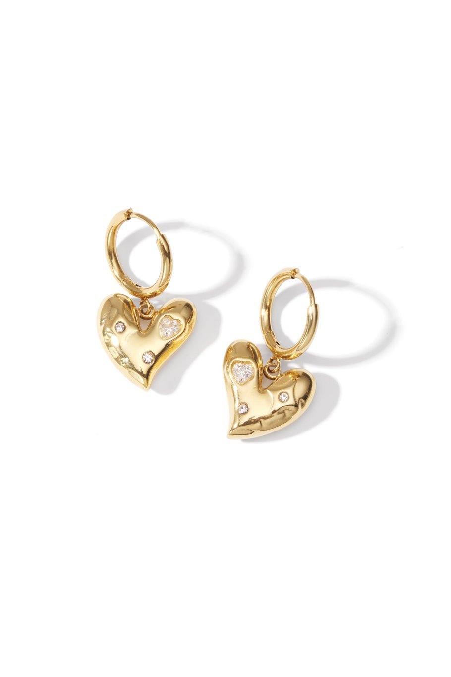 Oorbellen hartjes | Goud