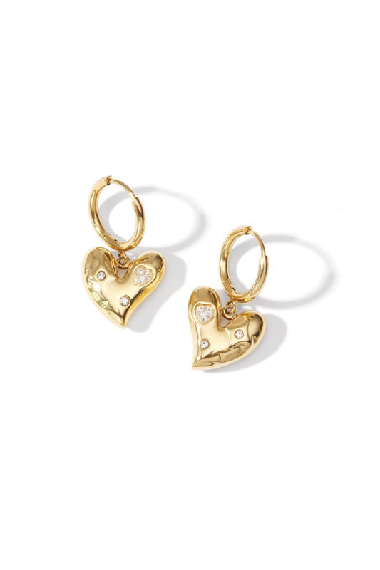 Oorbellen hartjes | Goud