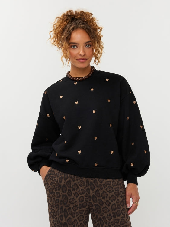 Ydence | Sweater Hearts gold