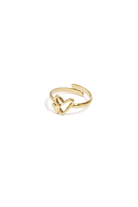 Ring met Hartjes | Goud