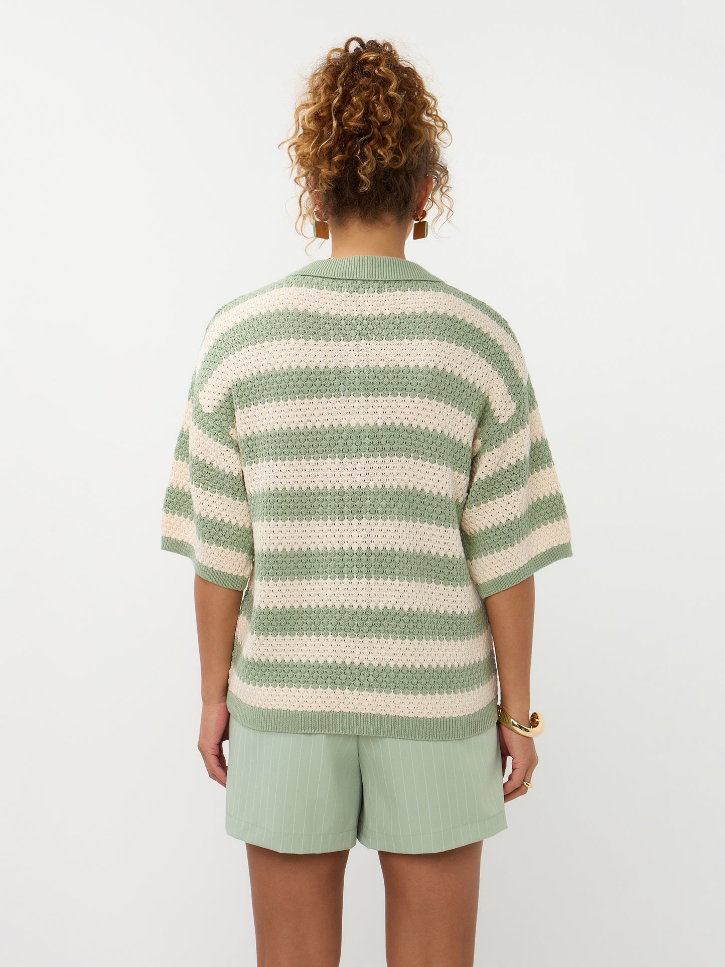 Ydence | Knitted top Janouk brown sage green
