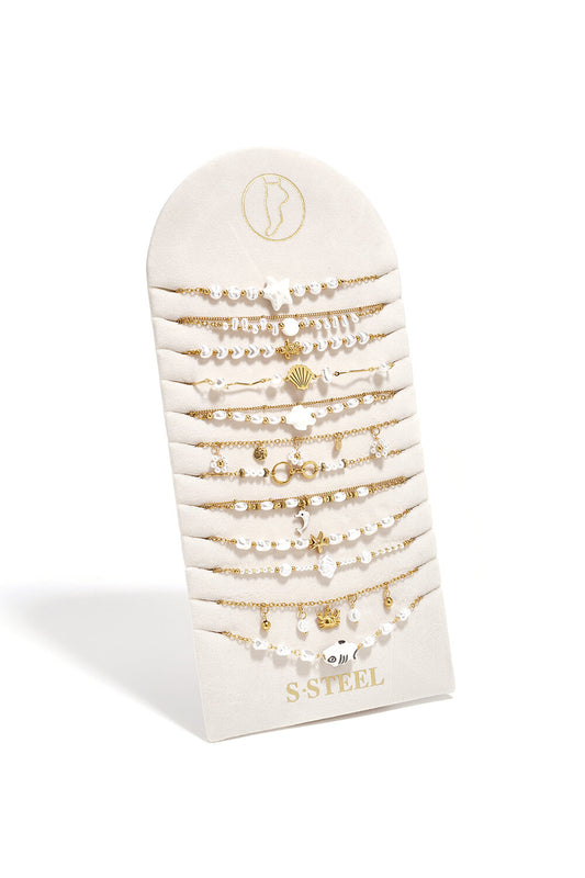 Enkelbandje vis vakantie | Wit
