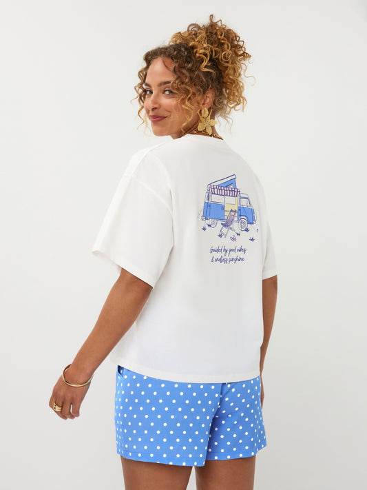 Ydence T-Shirt Camper | Blauw