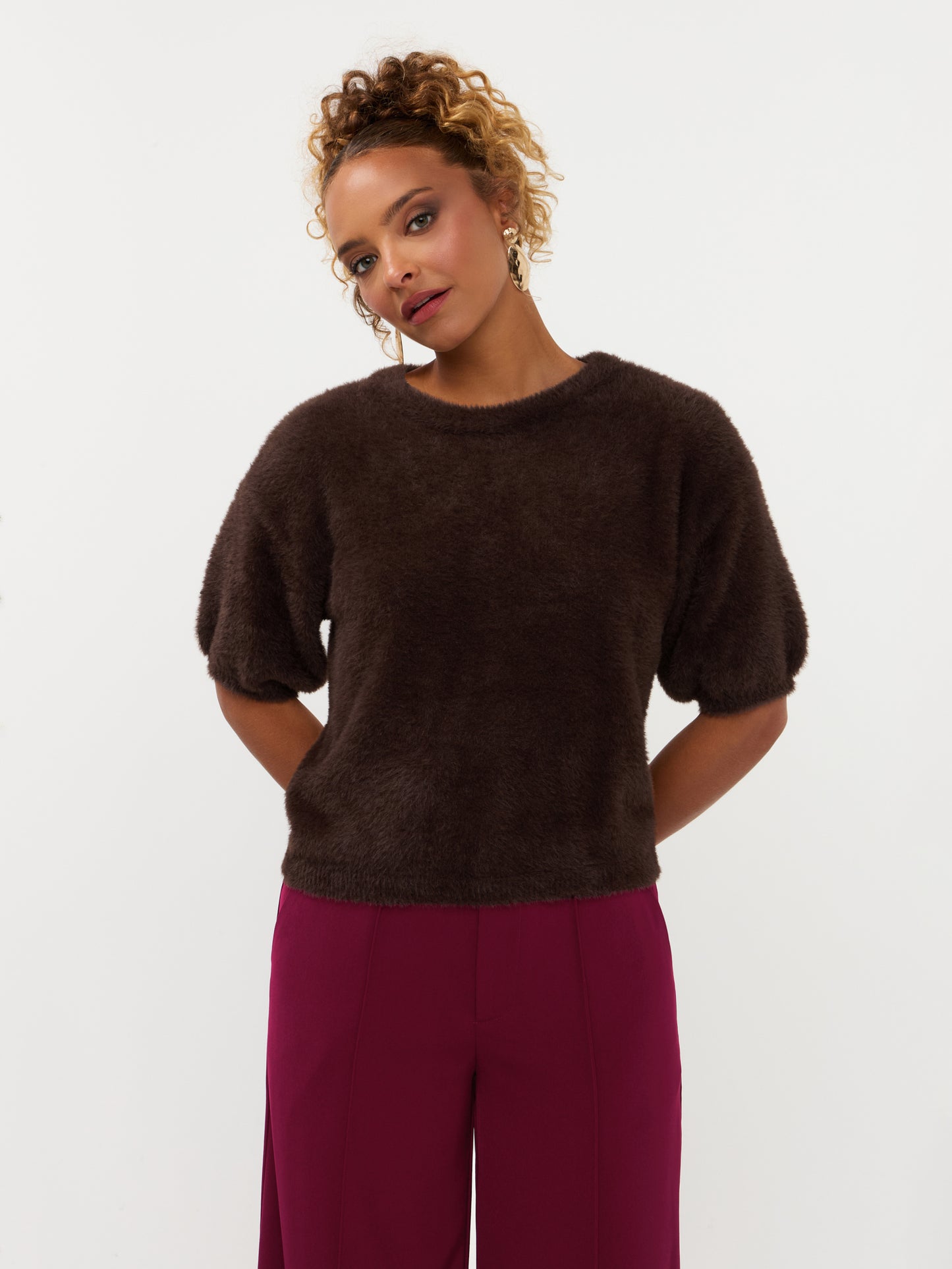 Ydence Knitted top Mary dark brown