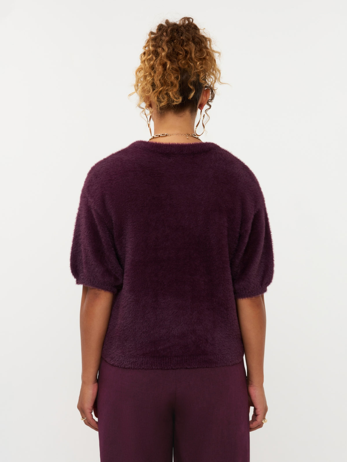 Ydence Knitted top Mary | Aubergine