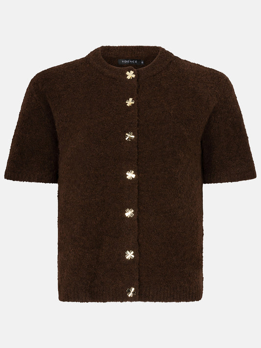 Ydence | Cardigan Kitty dark brown