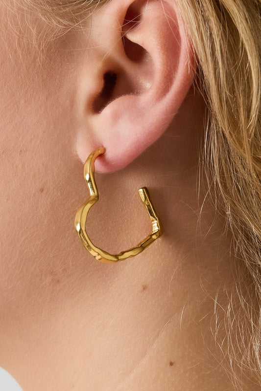 Oorbellen hartje | Goud