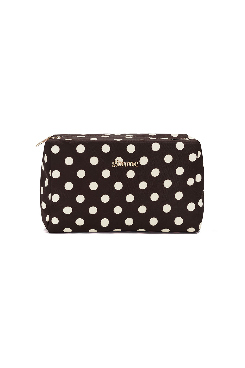 Make-up tasje polkadots | Koffiebruin