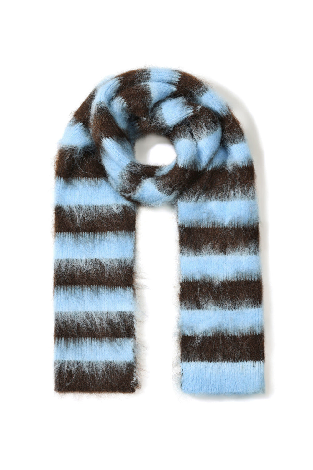 Wintersjaal met strepen  | Blauw