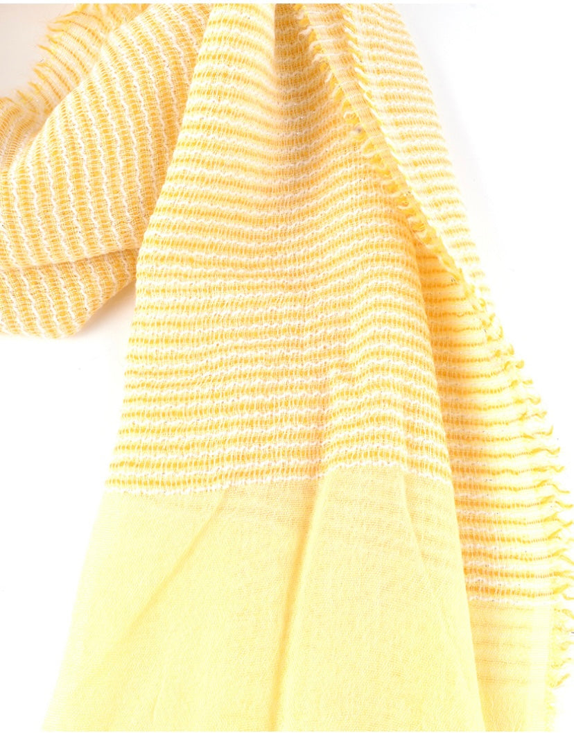 Sjaal strepen geel