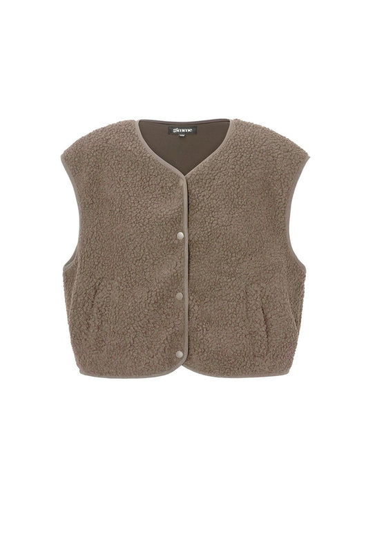 Fluffy teddy vest | Bruin