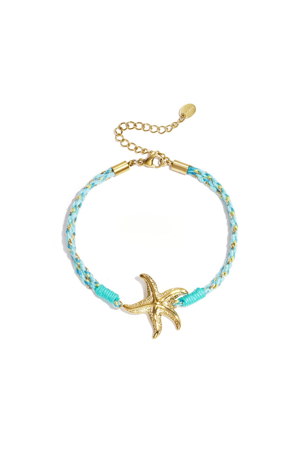 Armband met touw bedeltje Zeester