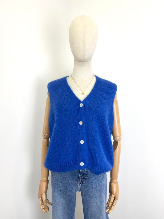 Vest met knopen | Royal bleu