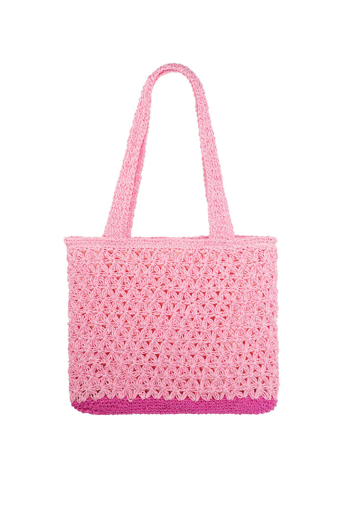 Crochet  shopper - roze