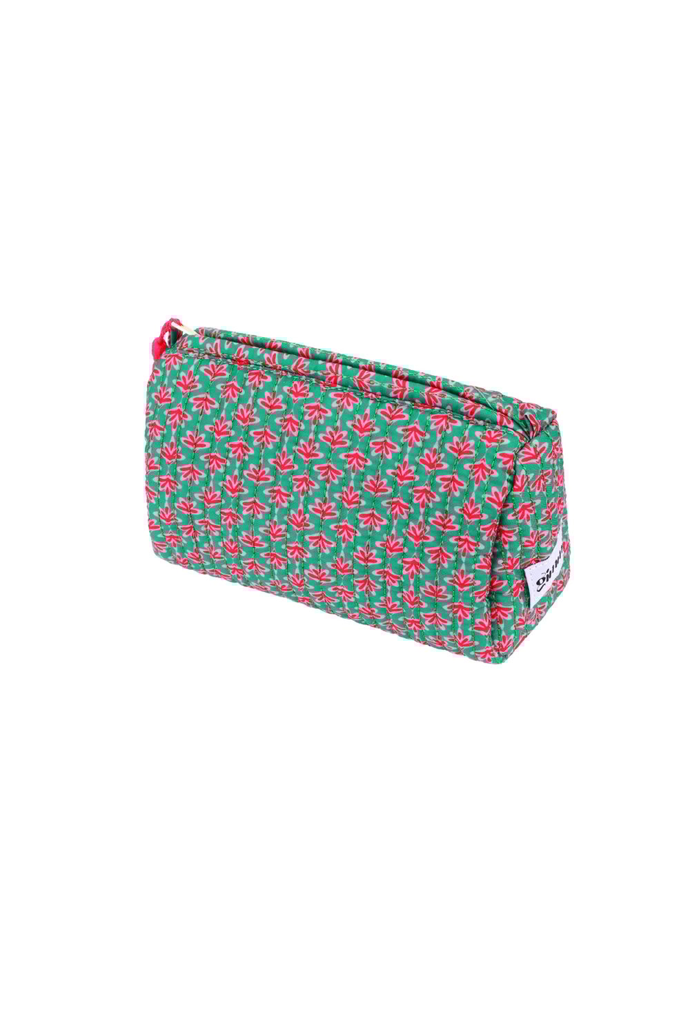 Floral makeup bag medium | Groen