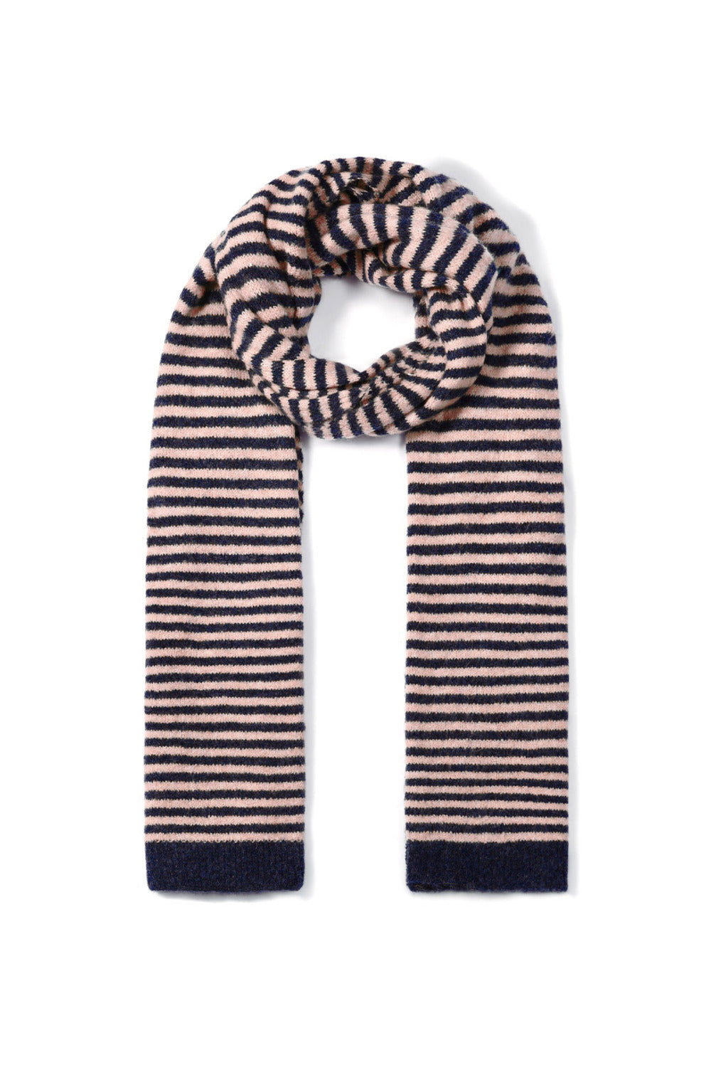 Wintersjaal met strepen | Marine Blauw