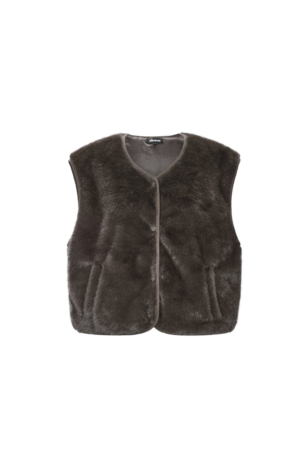 Vest fluffy | Bruin