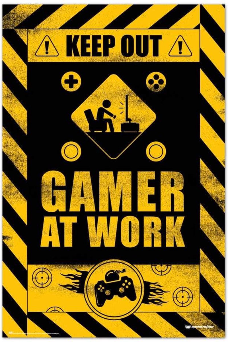 Maxi Poster Gamer at Work