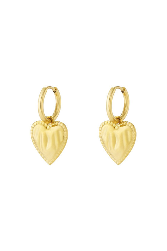 Oorbellen hartjes | Goud