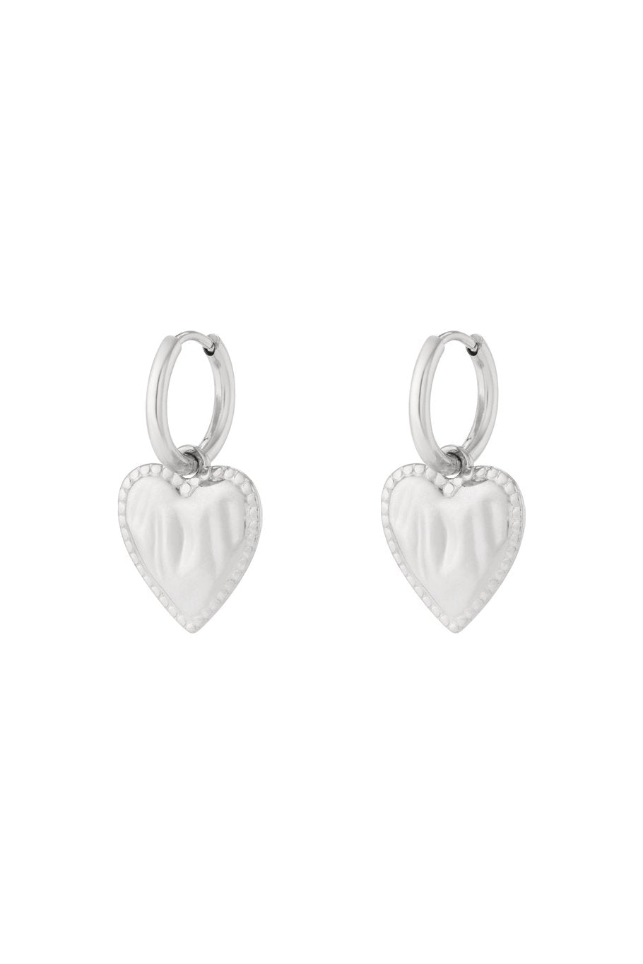 Oorbellen hartjes | Zilver