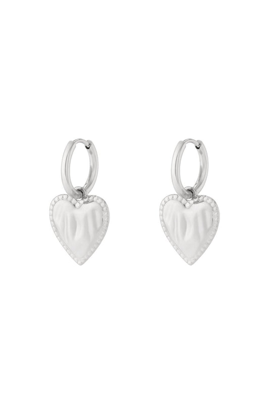 Oorbellen hartjes | Zilver