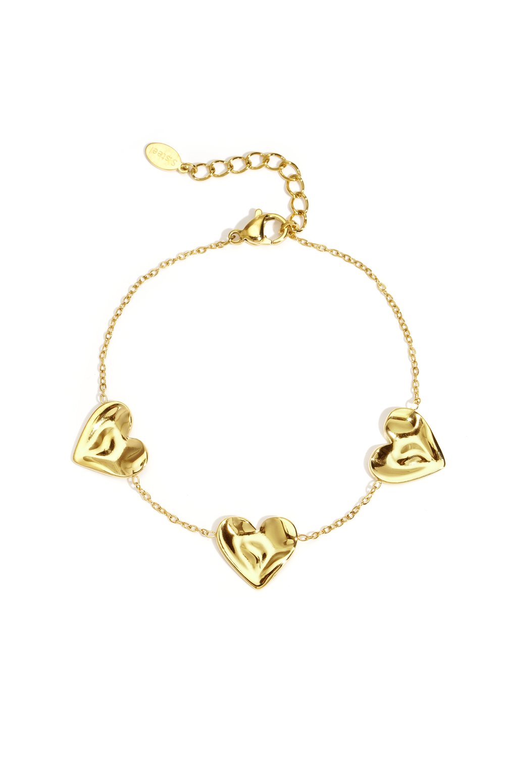 Armband hartjes | Goud