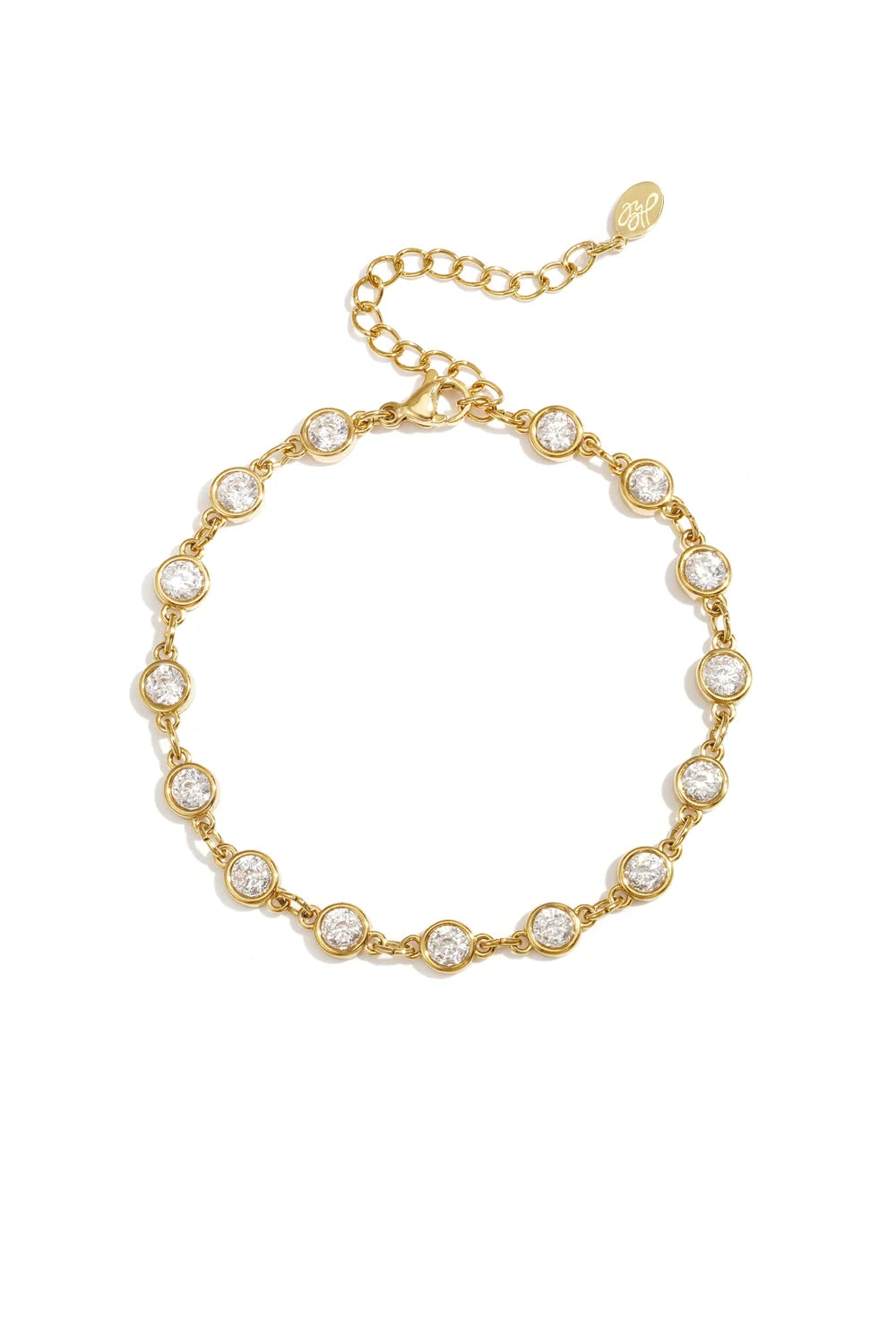 Armband met ronde cubic zirconia-steentjes