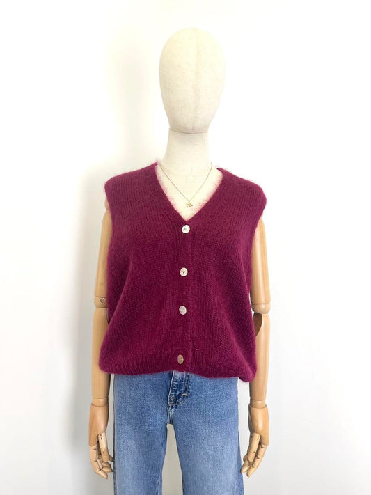 Vest met knopen |Bordeaux