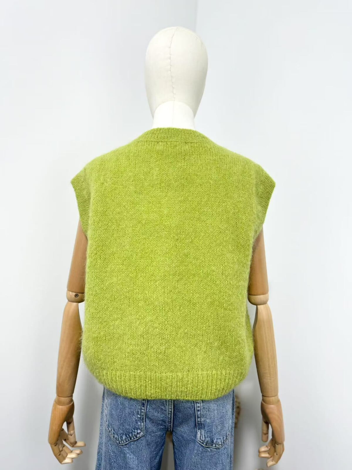 Vest met rits | Groen