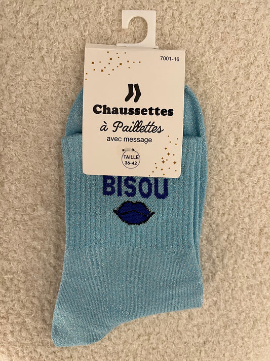 Sokken Bisou | Licht blauw