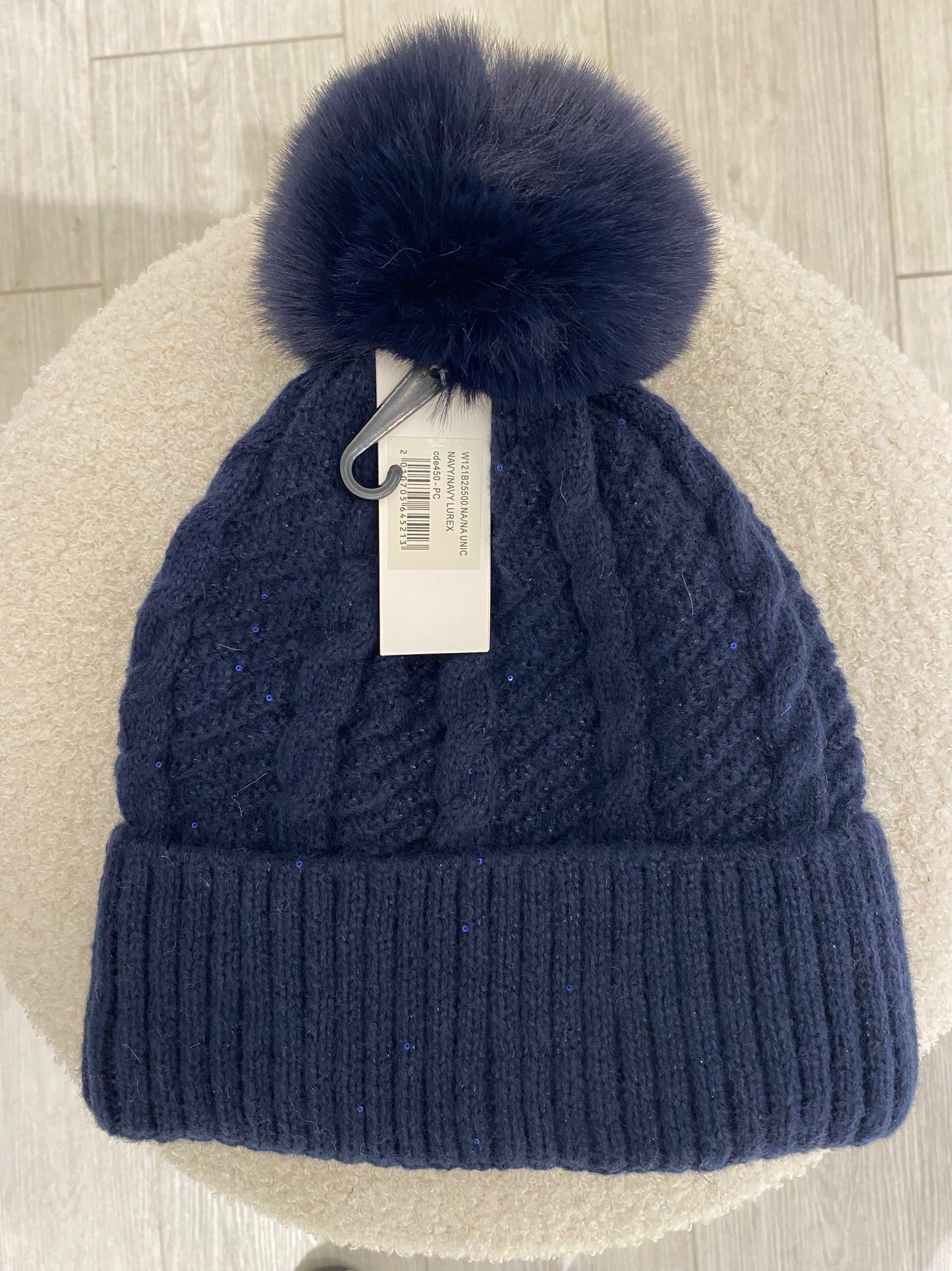 Muts met pompon | Navy