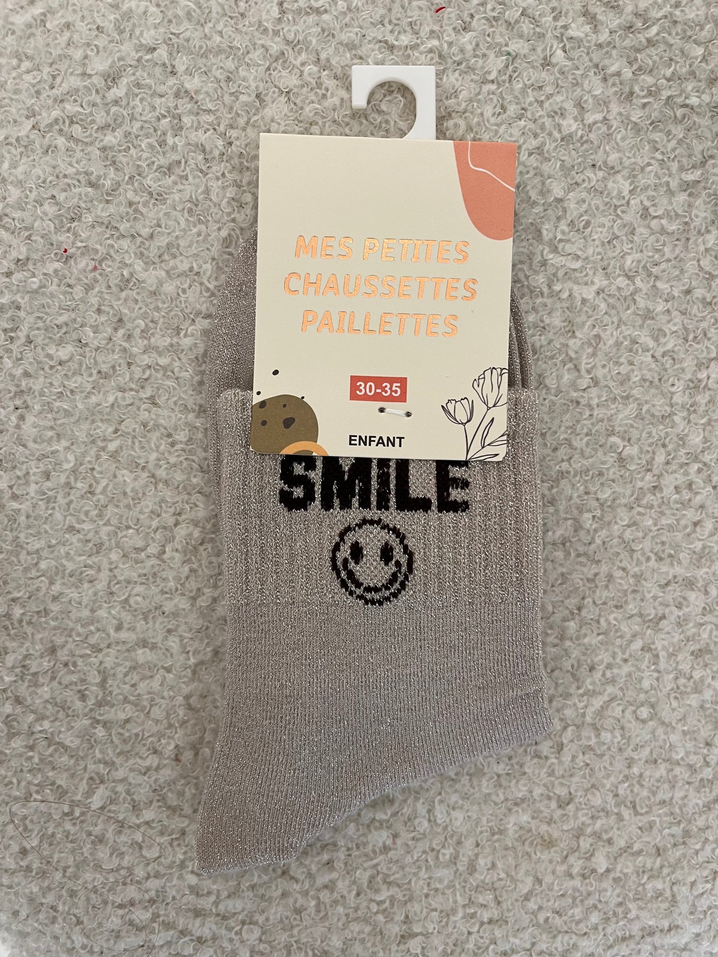 Kindersokken smile | Beige
