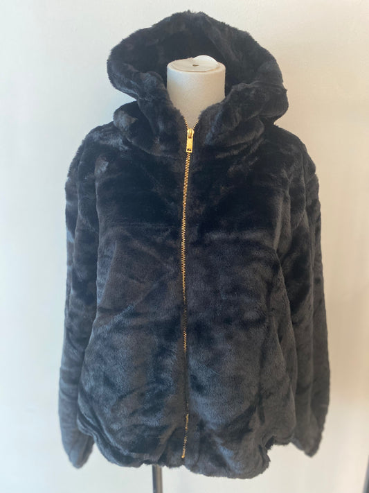 Fluffy jas | zwart