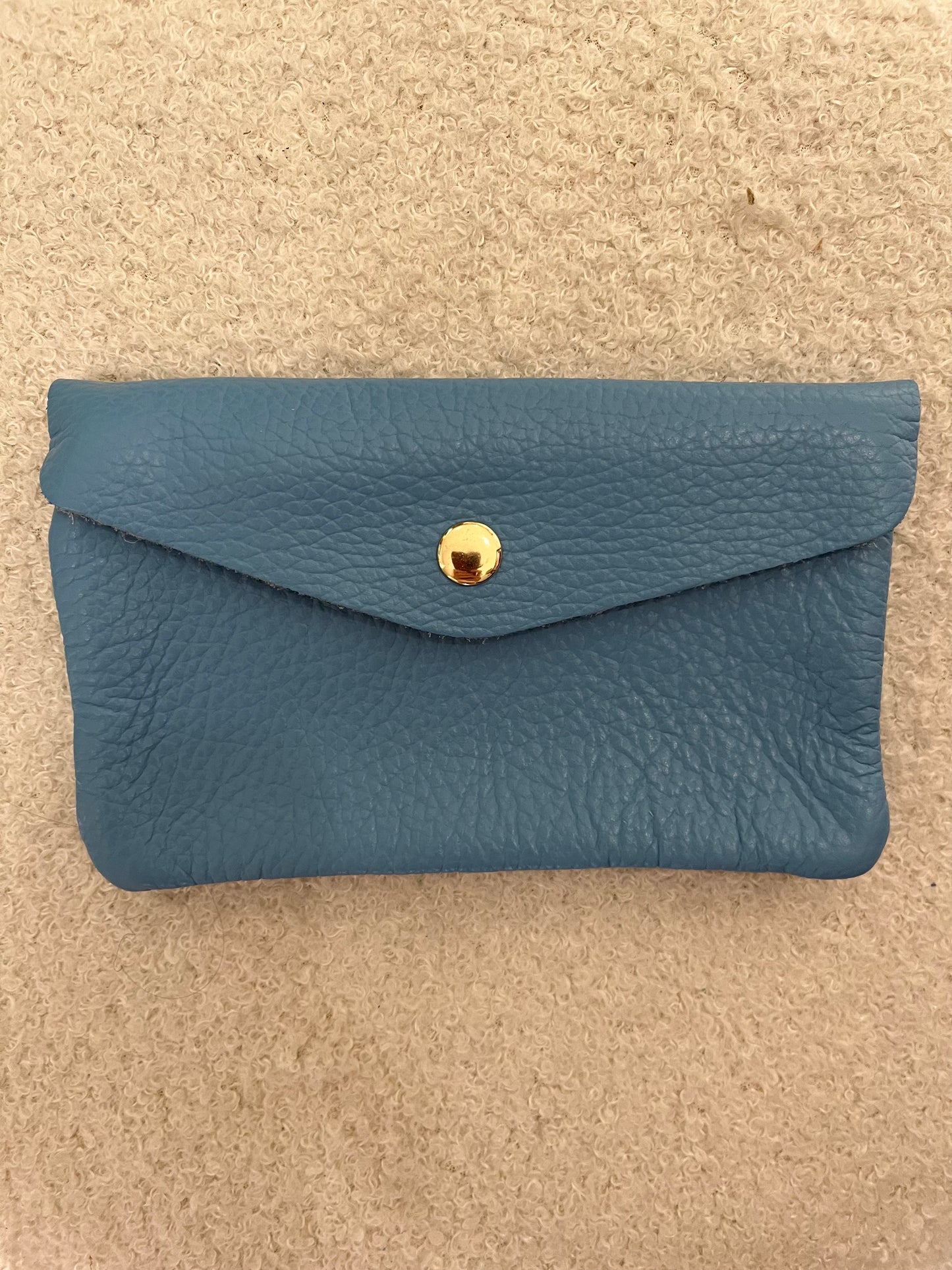 Lederen portemonnee | Blauw