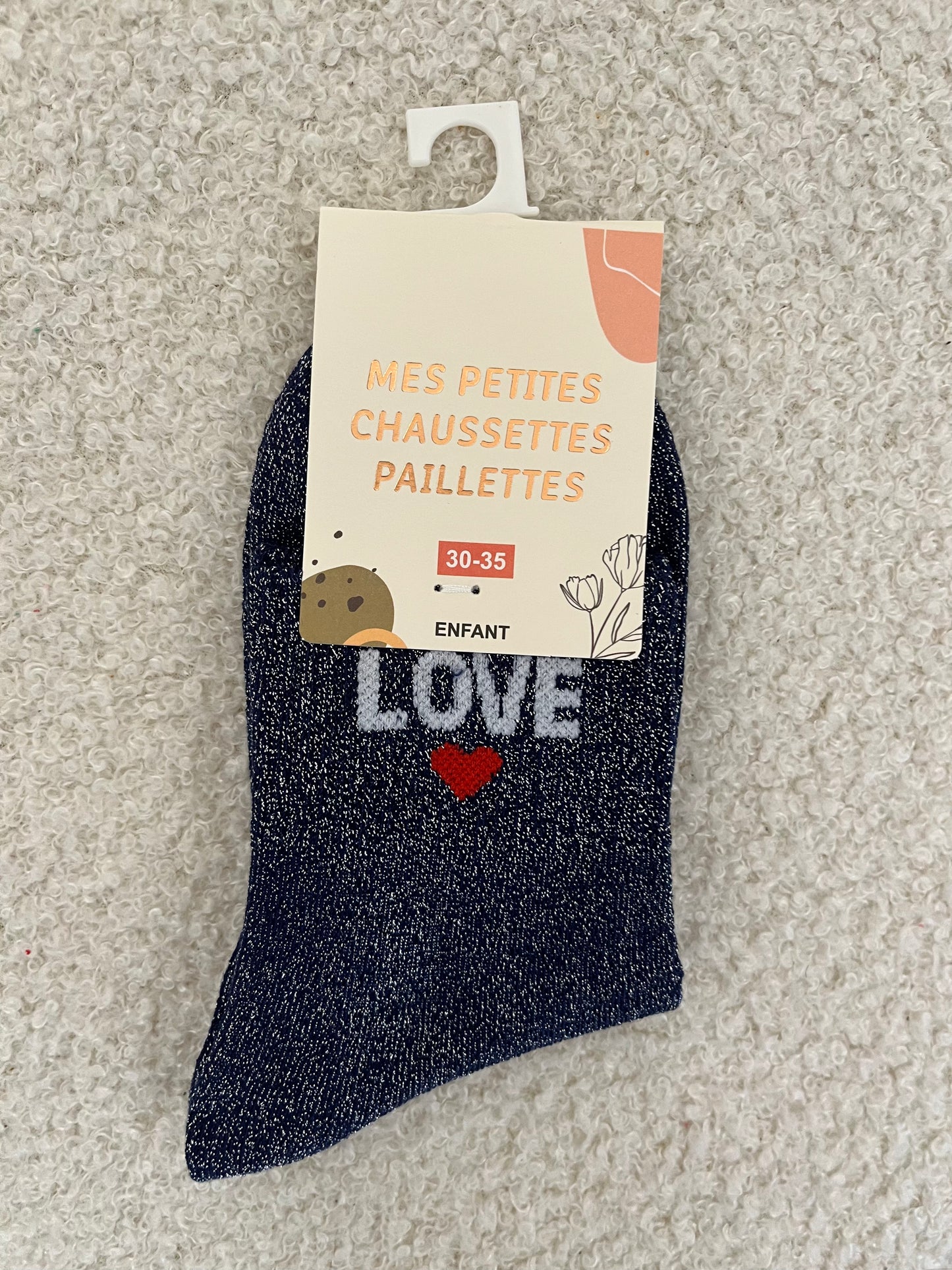 Kindersokken Love | Blauw