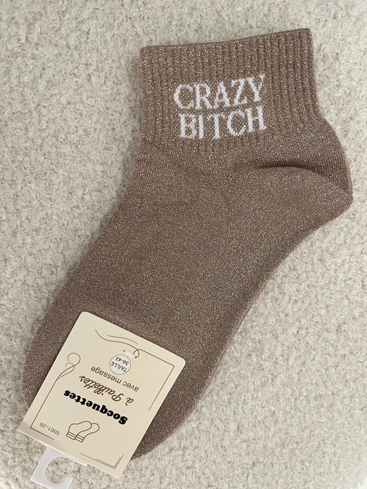 Sokken Grazy Bitch | Bruin