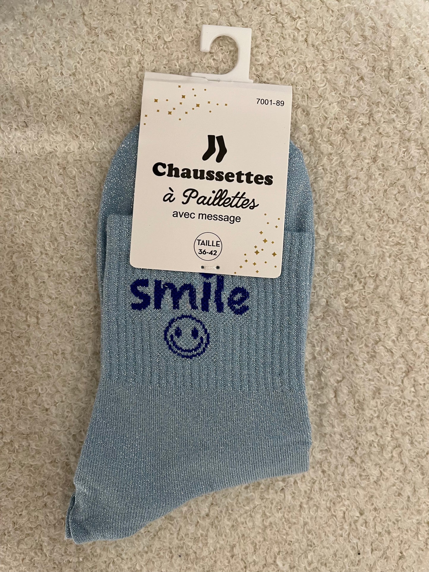 Sokken Smile | Licht blauw