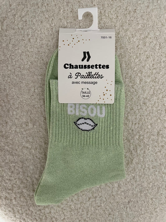 Sokken Bisou | Licht groen