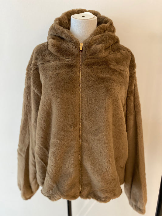 Fluffy jas | Bruin