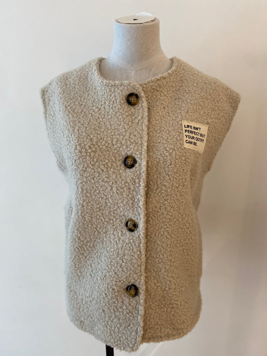 Teddy vest | Crème
