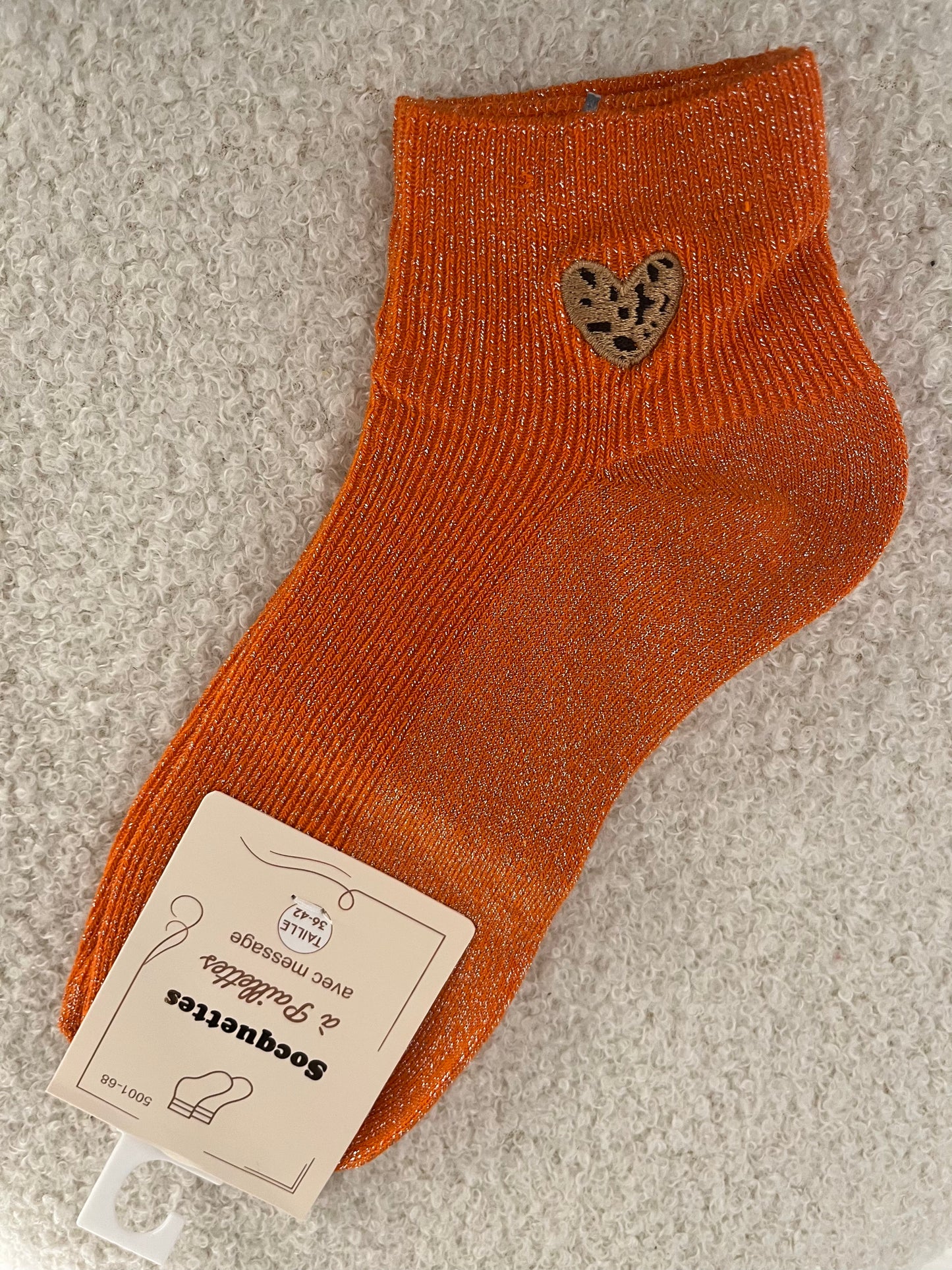 Sokken panter hartje | Oranje