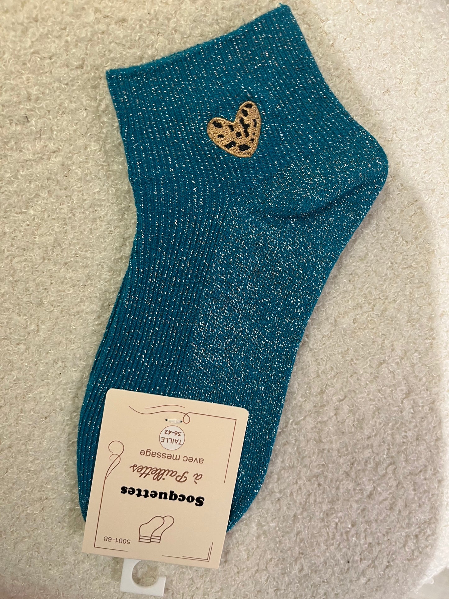 Sokken panter hartje | Blauw