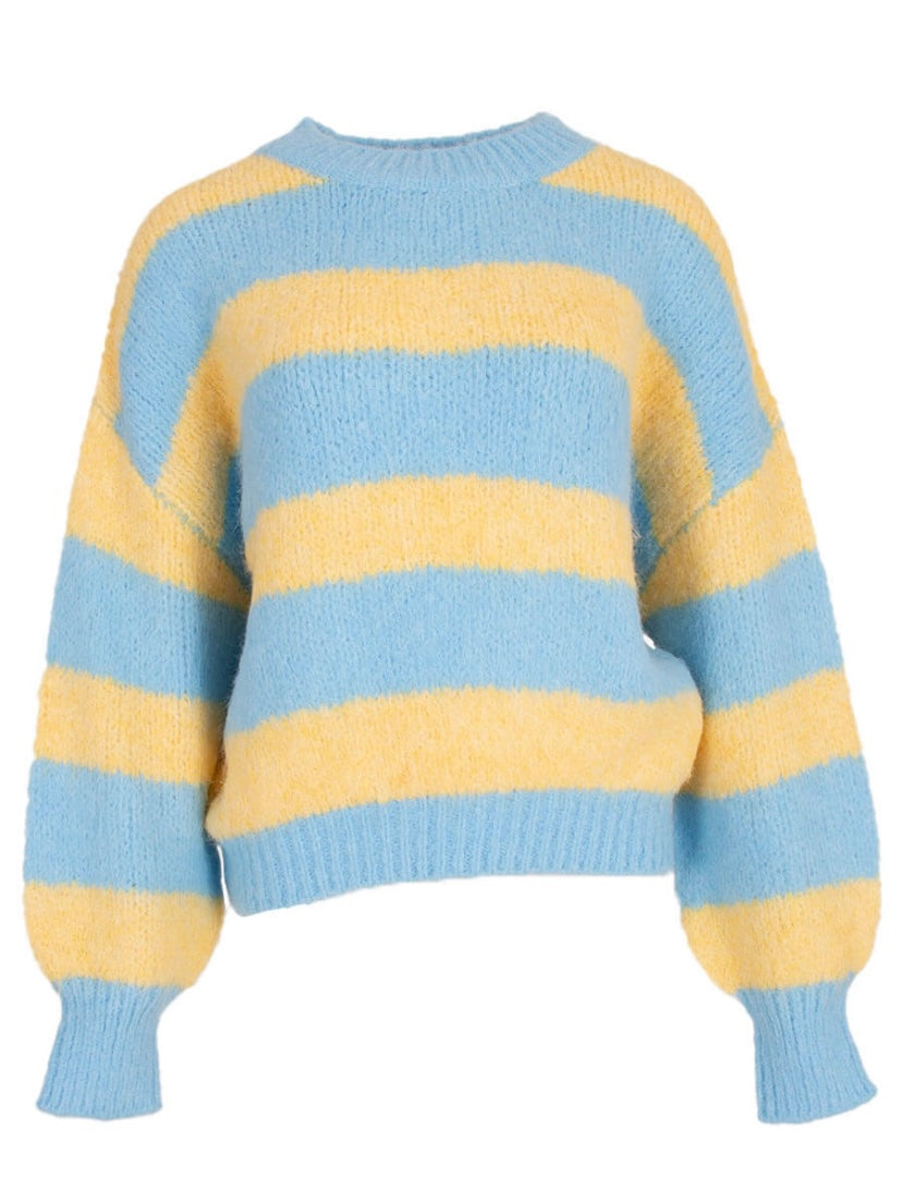 Trui blauw/geel