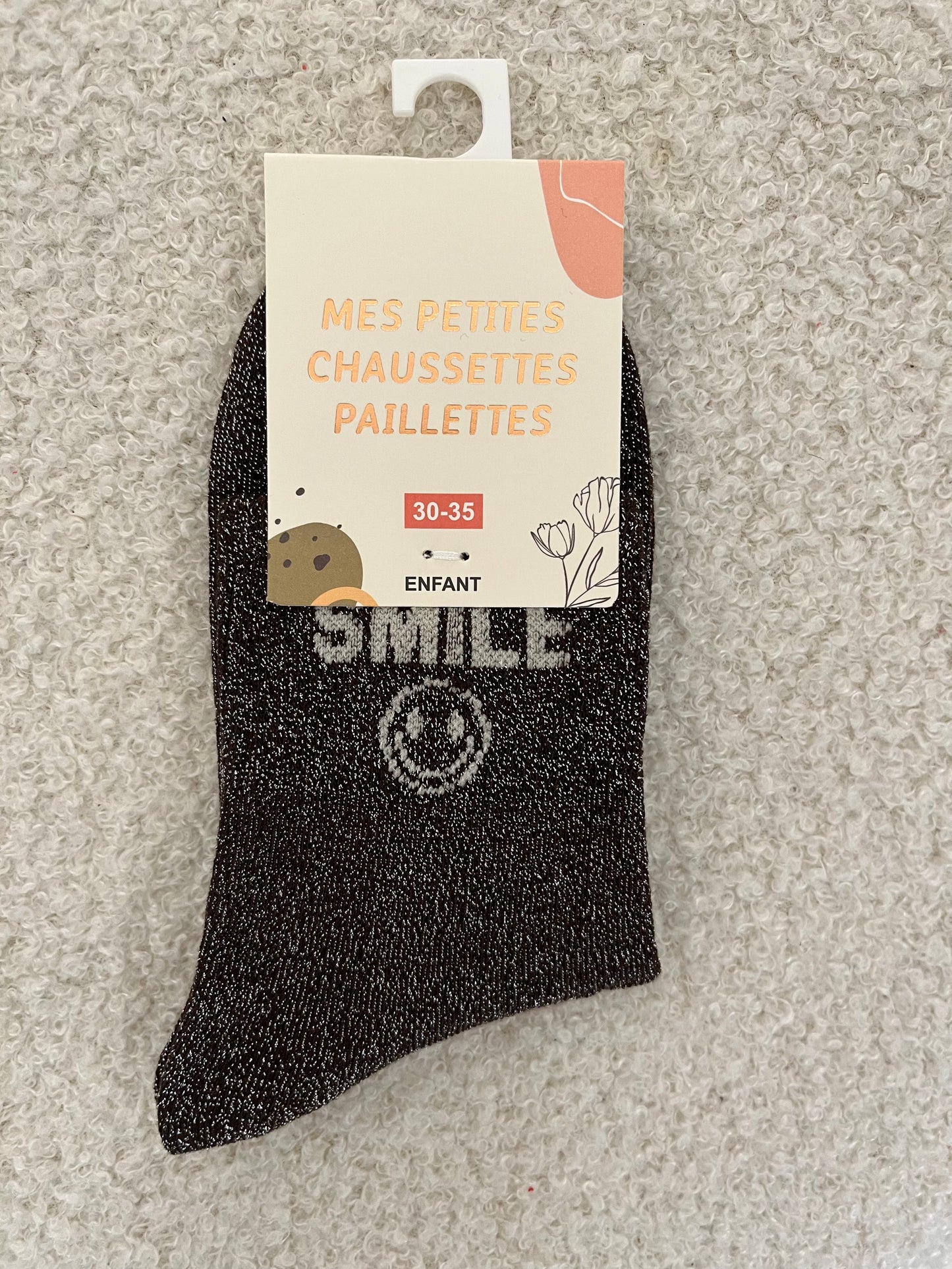 Kindersokken smile | Bruin