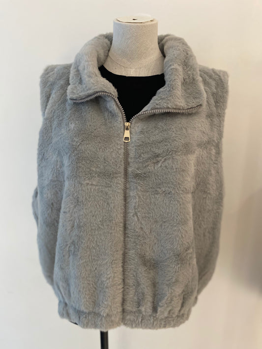 Fluffy vest | grijs