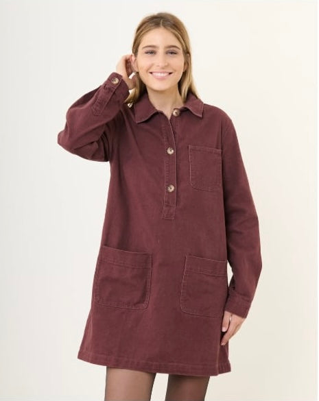 Jeans kleedje | burgundy