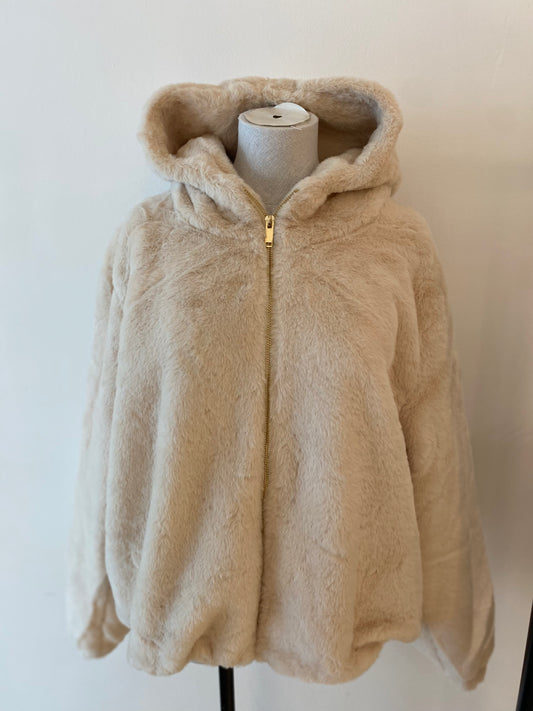 Fluffy jas | Crème