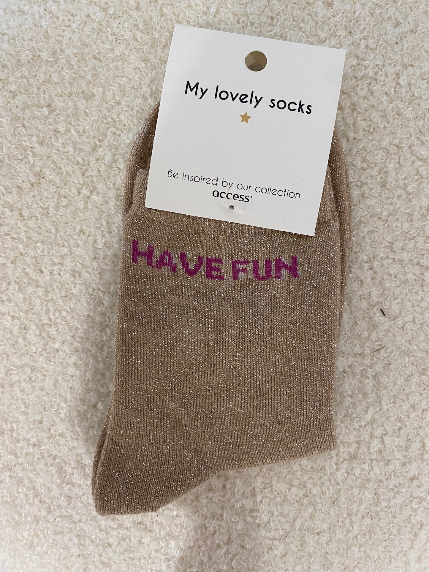Sokken | Have Fun beige