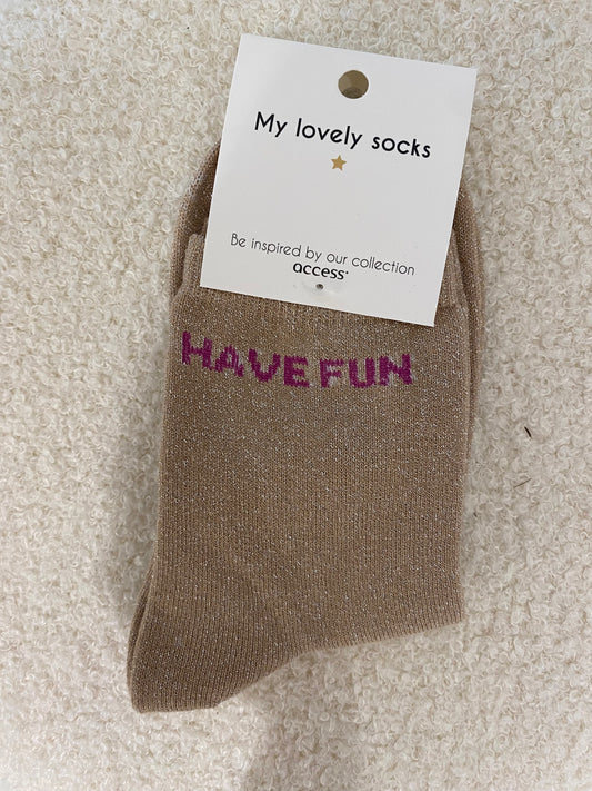 Sokken | Have Fun beige