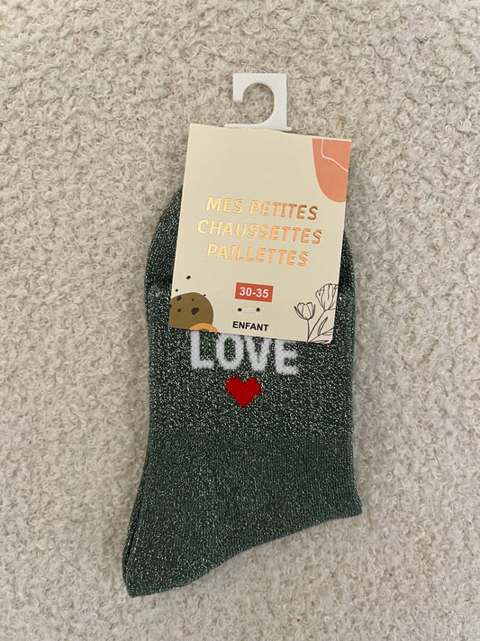 Kindersokken Love | Groen